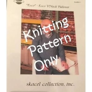 New Skacel Collection A176 C Men's Diagonal Pullover Knitting Pattern